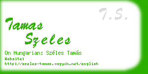 tamas szeles business card